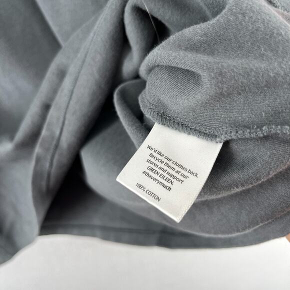 EILEEN FISHER Top S Cotton Interlock Jersey Scoop Neck 3/4 Sleeve Gray - Picture 10 of 13